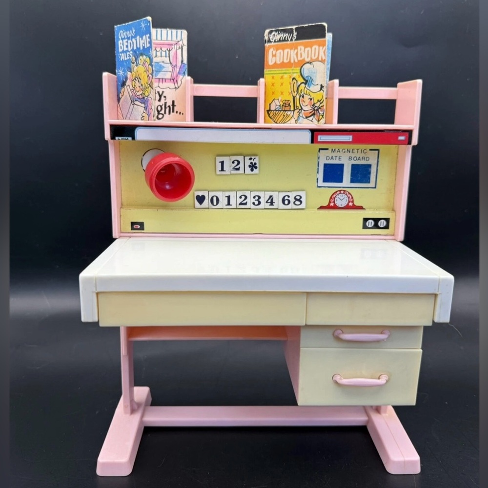 Vintage 1980’s Vogue Ginny Doll Student Desk and Accessories School Playset